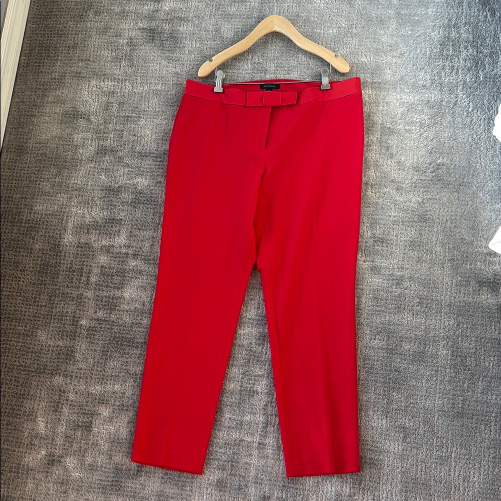 Ann Taylor Red Dress Pants Straight Leg